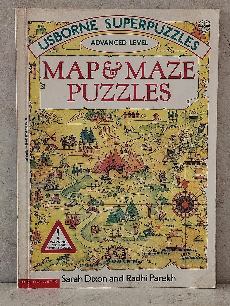 Usborne Superpuzzles Advanced Map & Maze Puzzles Dixon & Parekh Ages 9-12