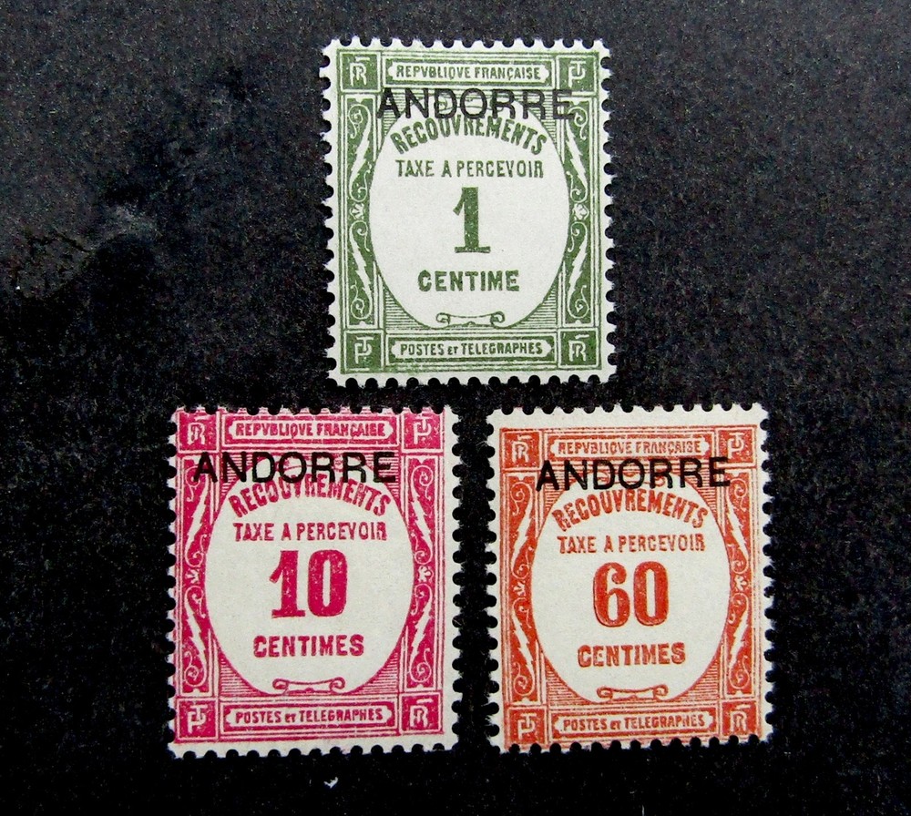 nystamps France Andorra Stamp # J9-J11 Mint OG H $ Y22y3384
