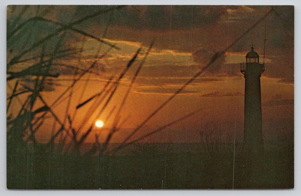 Vintage Postcard Lighthouse Sunset Guantanamo Bay Cuba U.S. Naval Base