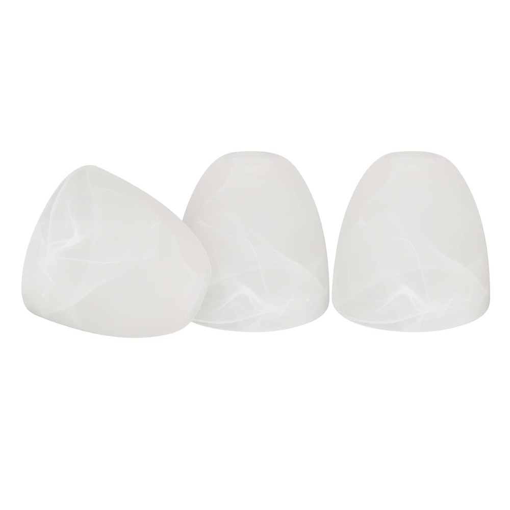 3 Pack Bell Shaped Alabaster Glass Shade, Traditional Style Lighting Fixture ...