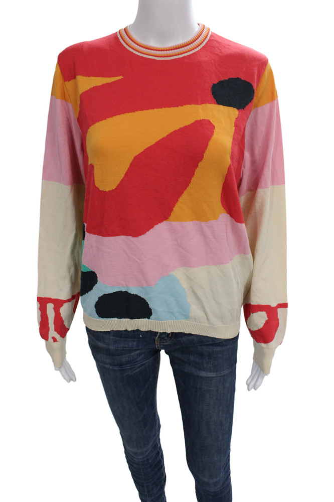 Aldo Martins Unisex Pullover Sweater Beige Crew Neck Graphic Size LFree Shipping in US $100+ Orders | $6.95 Orders Below