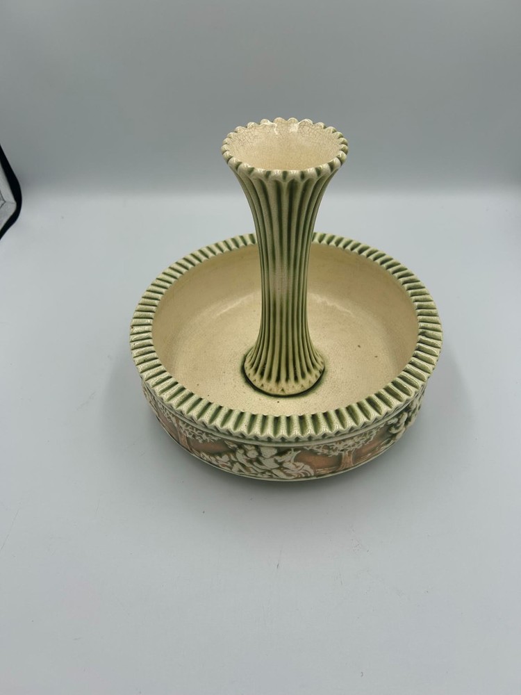 Roseville green Donatello Fern Dish 1918