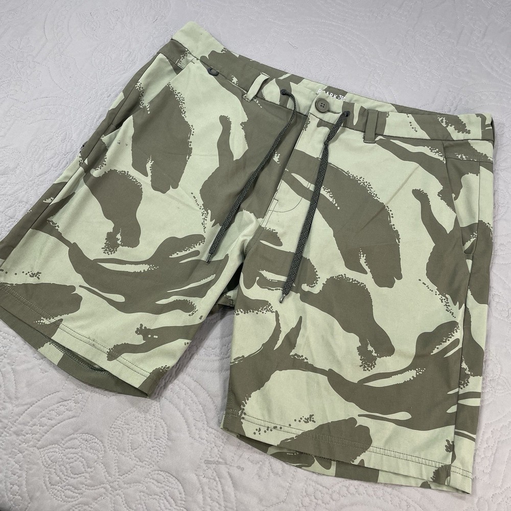 Roark Shorts Men XL 38 Explorer 2.0 Hybrid Camo Stretch Green Wicking RS287 Tech