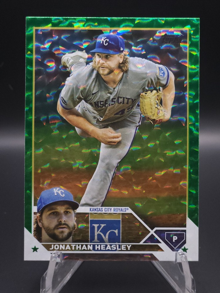 2023 Topps Series 2 Jonathan Heasley Green Foil Parallel /499 KC Royals Card #346
