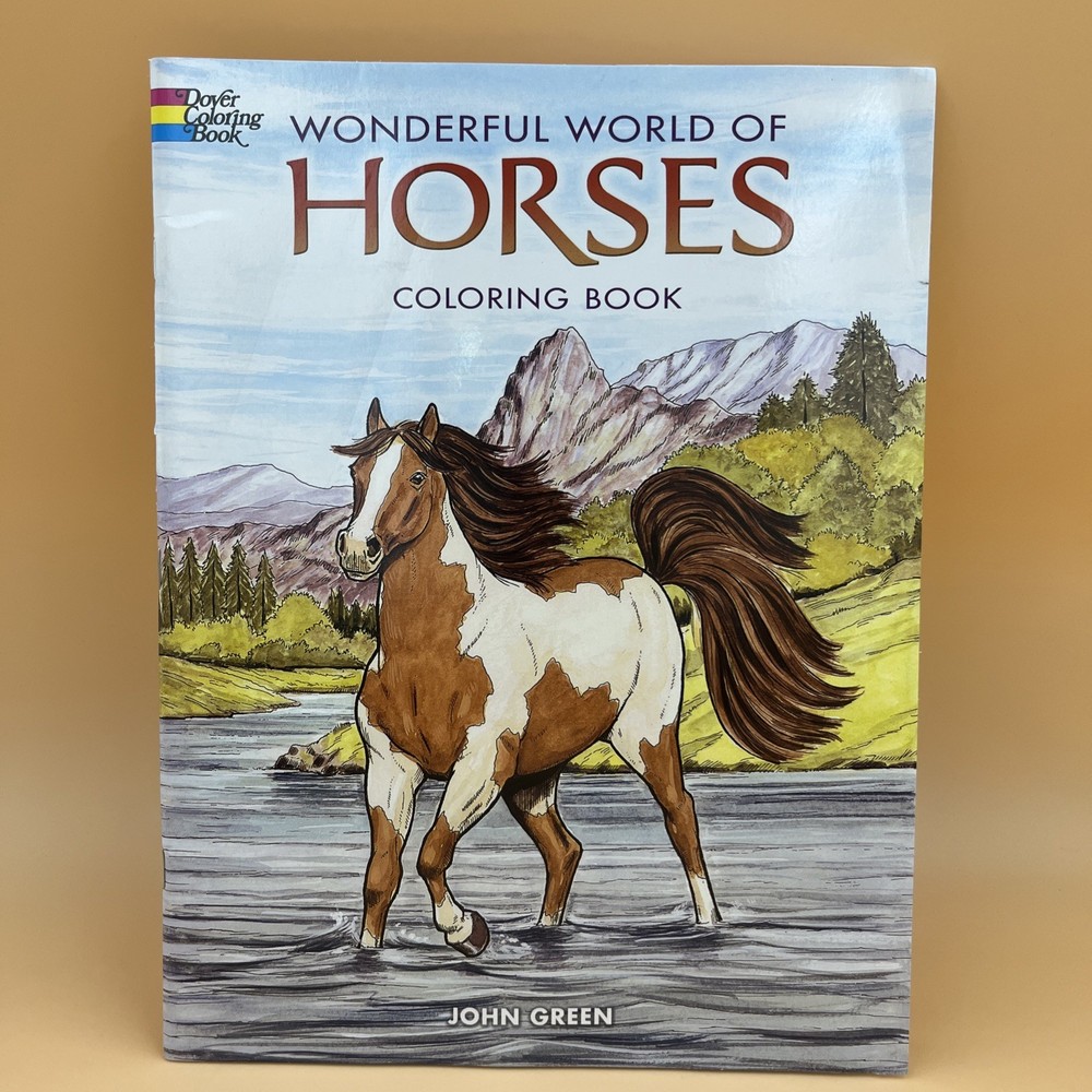 Wonderful World of Horses Coloring Book Kids Activity Book