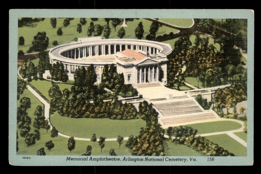 Memorial Amphitheatre Arlington National Cemetery Virginia VA Postcard Unp