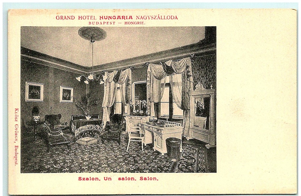 S03-9800, Grand Hotel Hungaria, Budapest, Hongrie, 1900S Vintage Postcard