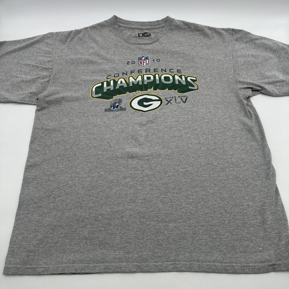 Super Bowl Conference Champions 2010 NFL Green Bay Packers T-shirt Men XL.#23018