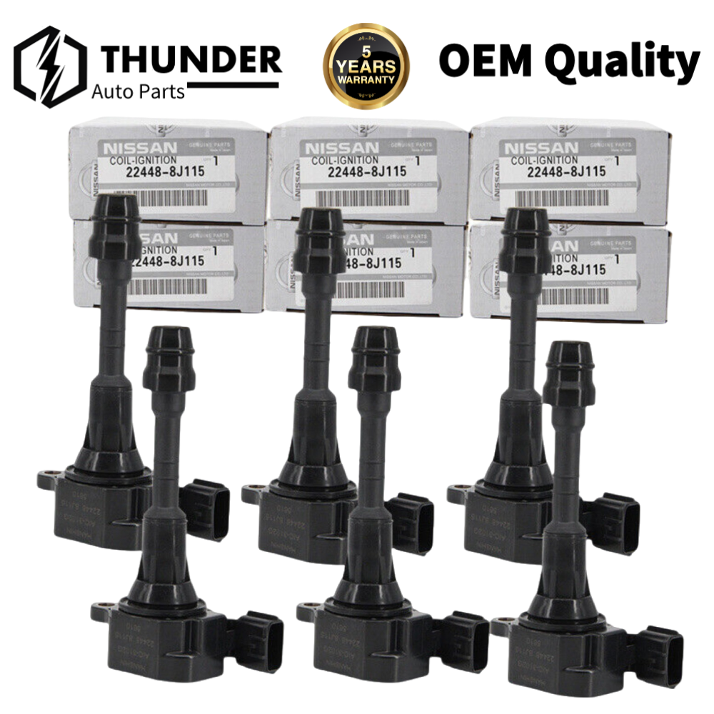 NEW OEM NISSAN x6 Ignition Coils For 2001-2019 Nissan & Infiniti V6, 22448-8J115