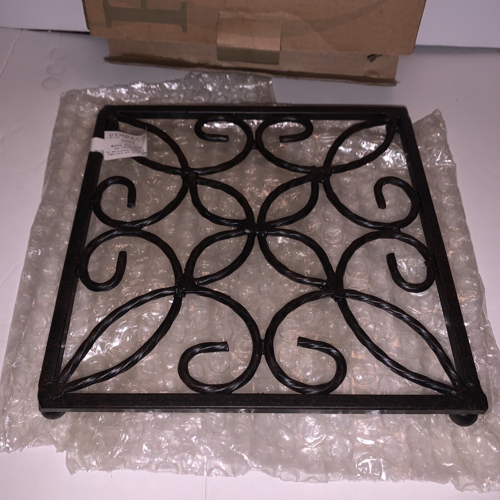 Cast Iron Teapot Trivet Demdaco Aspire Kitchen Tea ware Holder New in Box