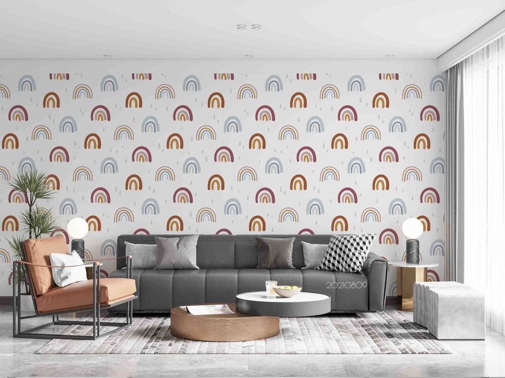 3D Cartoon Rainbow Pattern Wall Murals Wallpaper Murals Wall Sticker 63