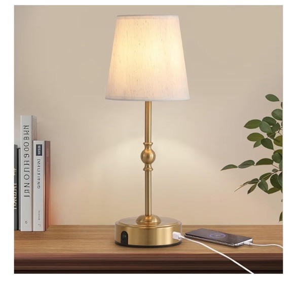 MEIXISUE Cordless Rechargeable LED Table Lamp with Dimmer,Nightstand Lamp