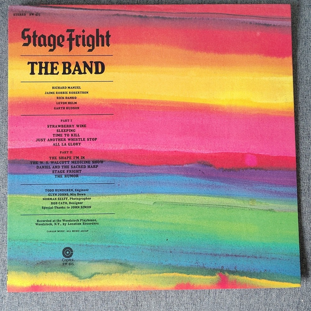 The Band Stage Fright LP Vinyl 12