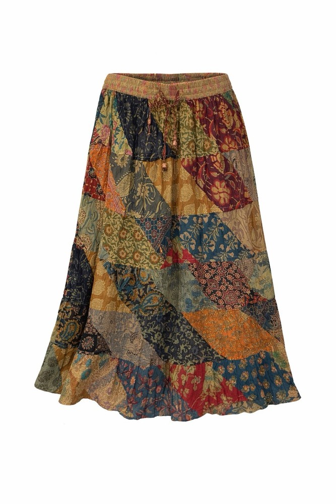 Hippie Forever Handmade Patchwork Skirt Womens SZ OS Enchanted Dreamy Boho Fairy