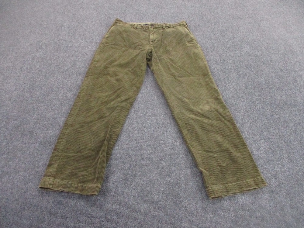Polo Ralph Lauren Pants Mens 36 x 32 Brown Chino Corduroy Straight Preston Adult