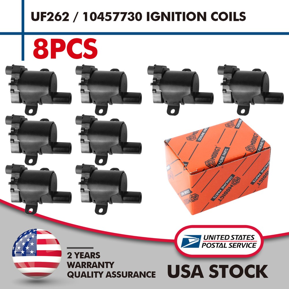 8Pcs High-Performance Ignition Coils for GMC Chevy Silverado 4.8L 5.3L 6.0L UF262 Compatible