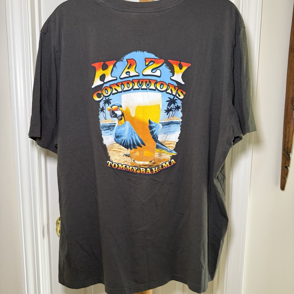Tommy Bahama Men's T Shirt Hazy Conditions Desert Sun Brown 100% Cotton Size XL