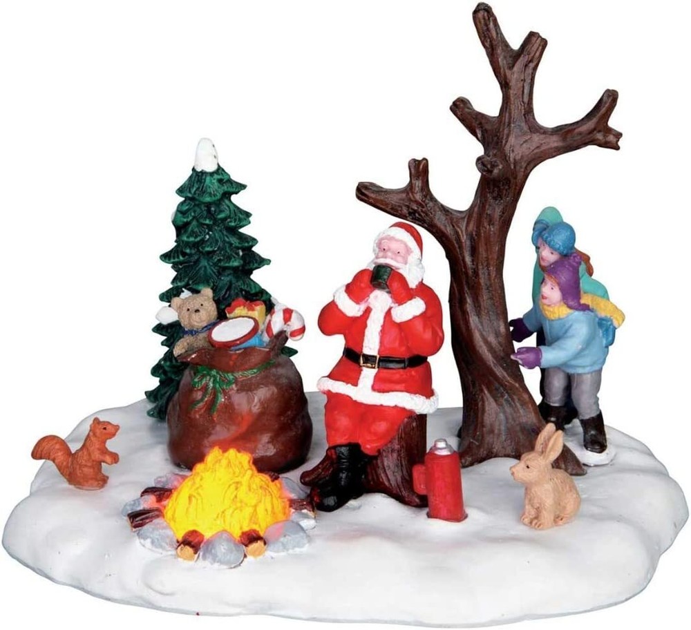 LEMAX Coventry Cove Santa Takes a Break Christmas Village Accent Sealed-image