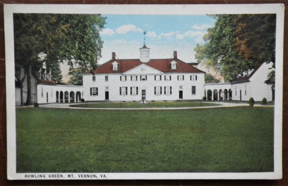 Bowling Green, Mt. Vernon, Virginia Postcard