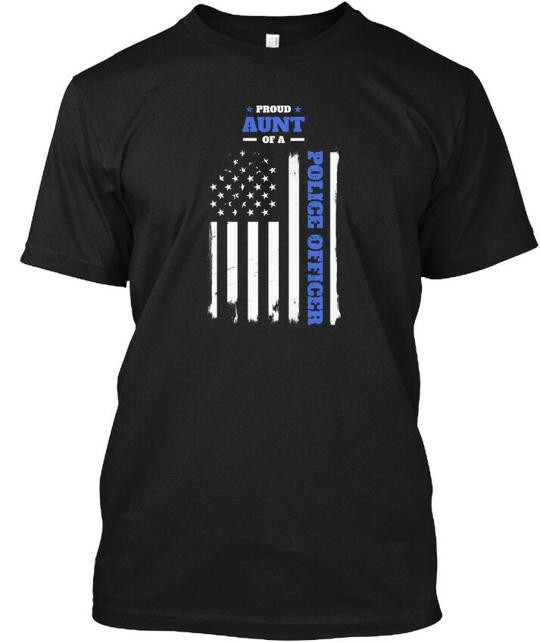 Proud Aunt Of A Police Officer T-Shirt Made in the USA Size S to 5XL