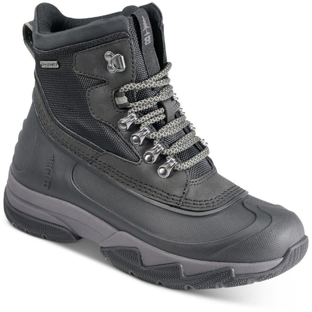 GH Bass Women Black Waterproof Field Lace Up Winter Hiking Boots Size 6M