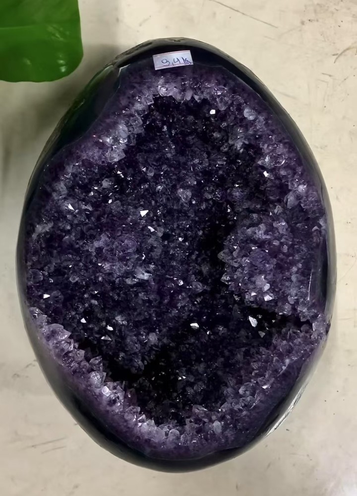 22LB Natural Amethyst Geode Quartz Crystal Dinosaur Egg Reiki Decor + STAND