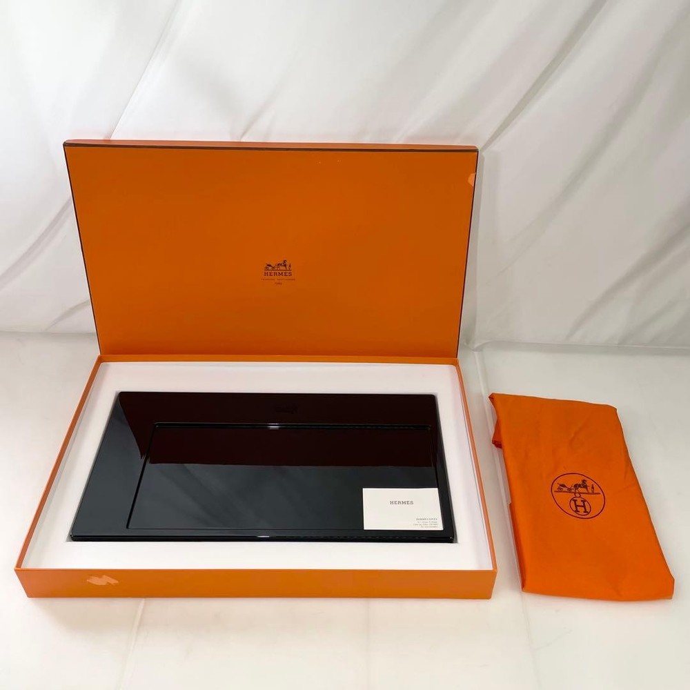 Hermès Balcon du Guadalquivir Tray Black with Box