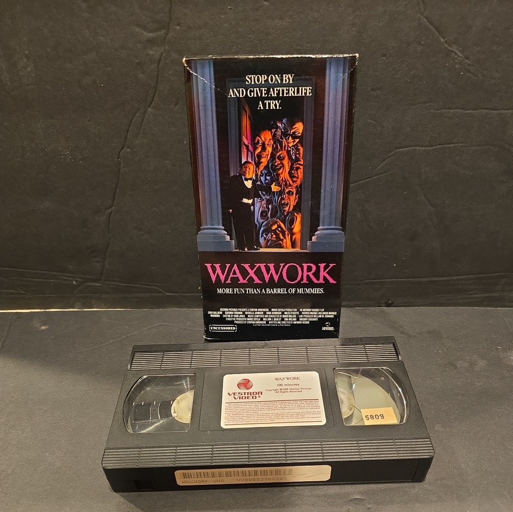 Waxwork VHS 1988 Vestron Video HTF OOP Horror Cult Film #29