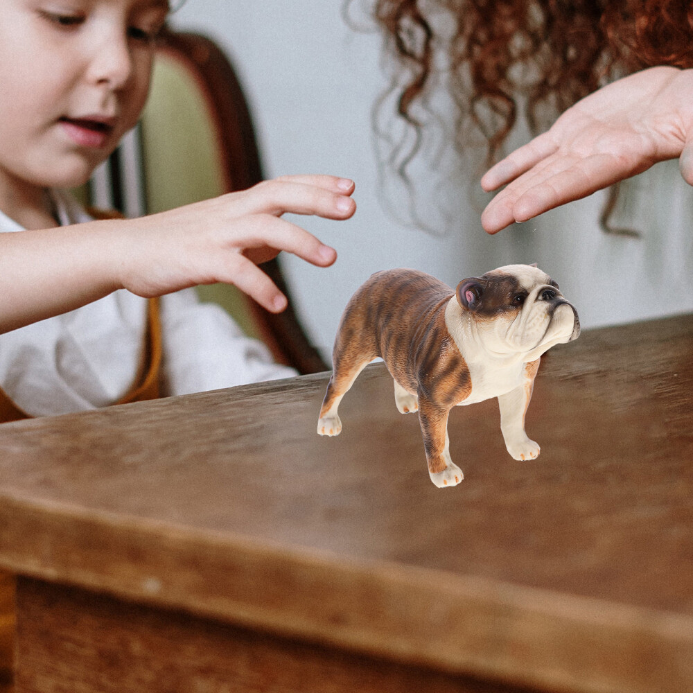 Miniature Puppy Figurines Bulldog Statue Sculpture Toys Child