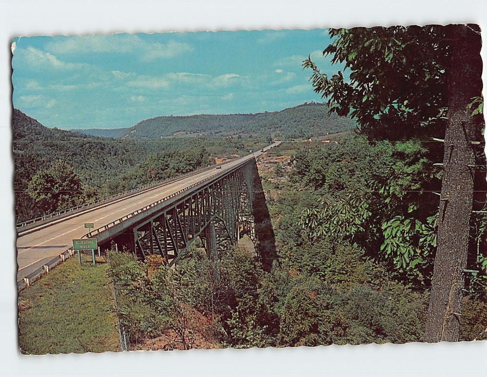 Postcard The Charlton Bridge over Bluestone Gorge Princeton West Virginia USA