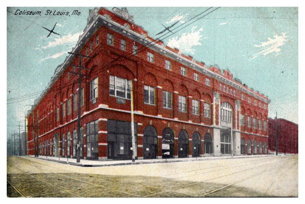 c1910 Street View Of Coliseum St Louis Missouri Vintage Postcard