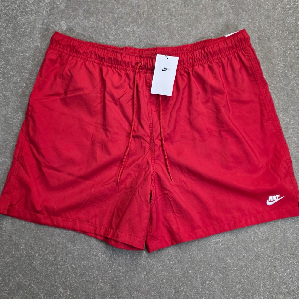 Nike Men's Club Woven Flow Lightweight Mesh Lined Training Shorts Size 2XL Red