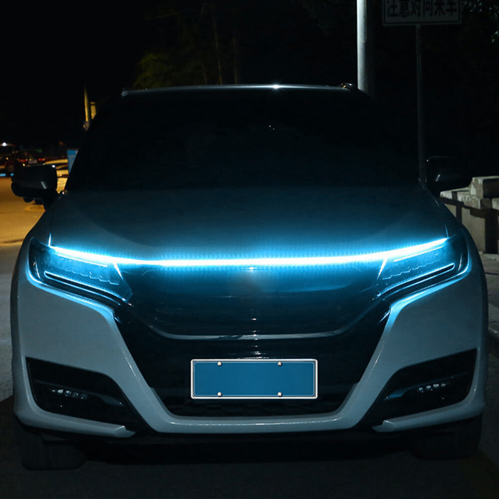 Ice Blue 120cm Car Flexible Tube LED Strip DRL Daytime Running Light Accessories