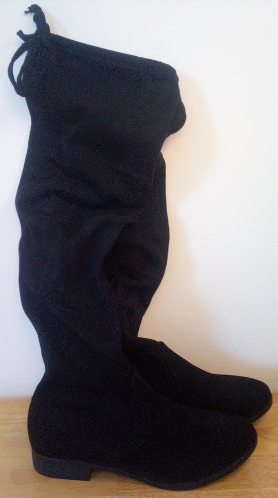 NWT Time and Tru Women's Tall Heeled Slouch Boots Black Sizes 6, 7.5, 11W & 12W