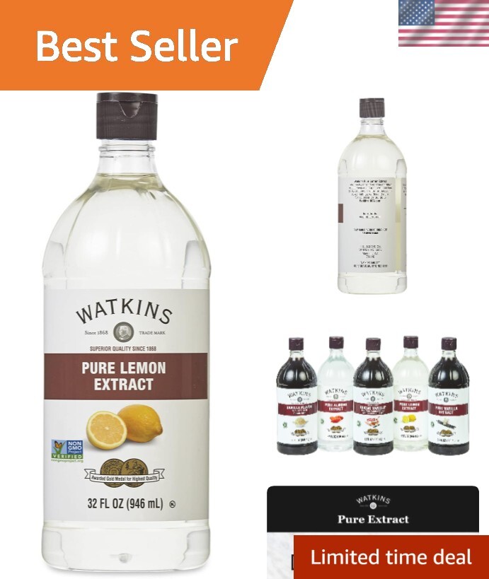 Pure Lemon Extract, 32 fl. oz. Economy Sized Bottle, 1 Count 21904