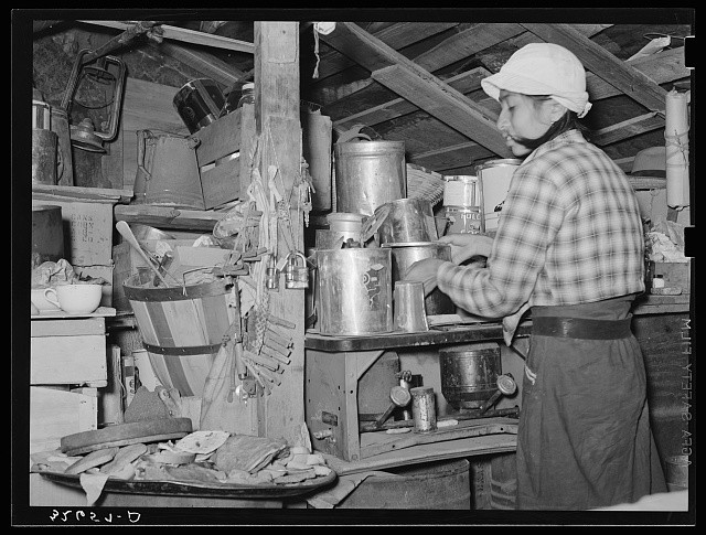 Photo:San Antonio Texas Mexican Woman Shack Home Interior 1939