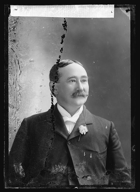 Photo:J.L. White Portrait Man Suit Mustache Studio Photograph