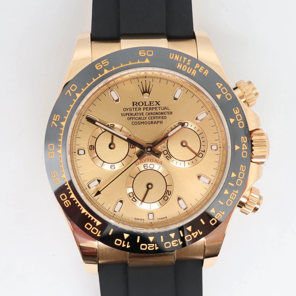 2020 Mint Rolex 116518LN Daytona 40mm Champagne Dial 18K Yellow Gold Watch