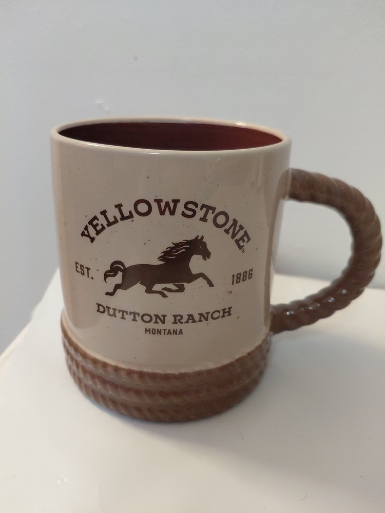 RARE Yellowstone Mug 20 oz Stoneware Large Handle Dutton Ranch 2024
