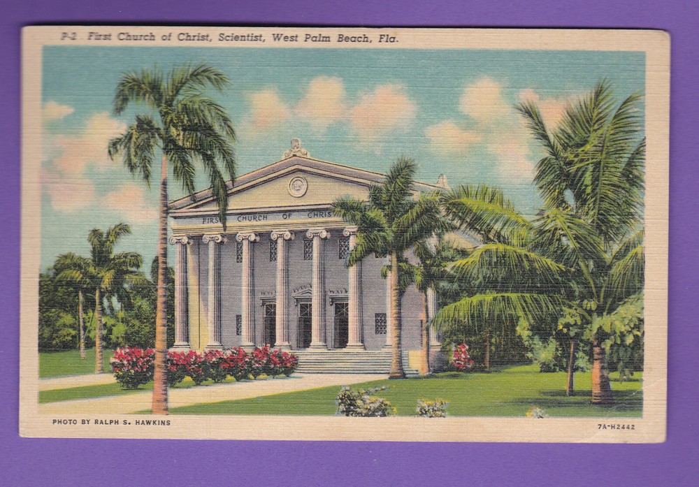 First Church Of Christ, Scientist, West Palm Beach, Florida Vintage Pc. 472