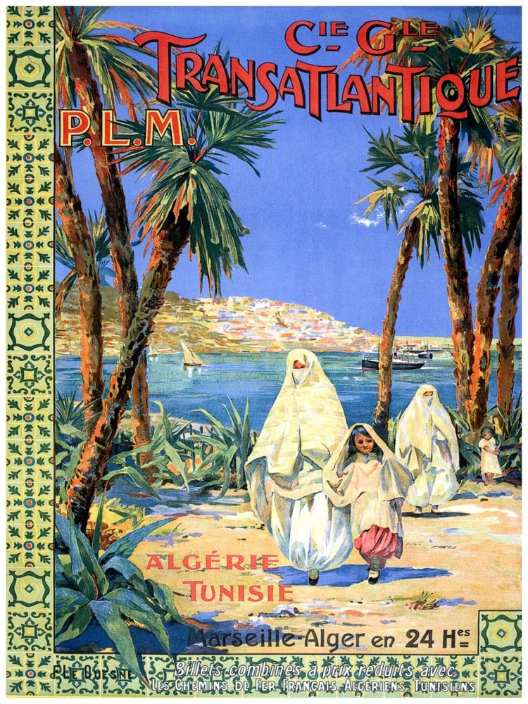 Decor Algeria Tunisia Travel Poster.Home interior Decoration Wall Art. 2074