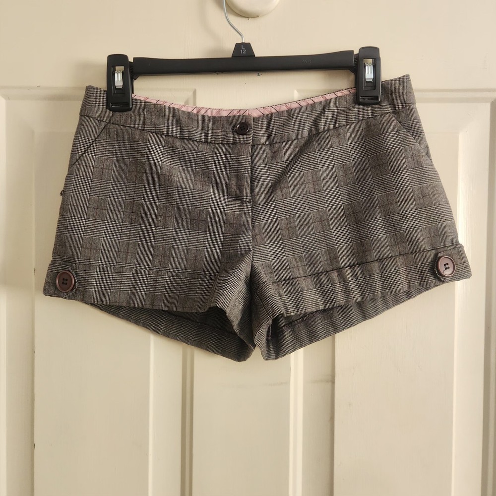 Vintage Twenty One Shorts Womens Small  Plaid Preppy Made In The USA Y2K EC
