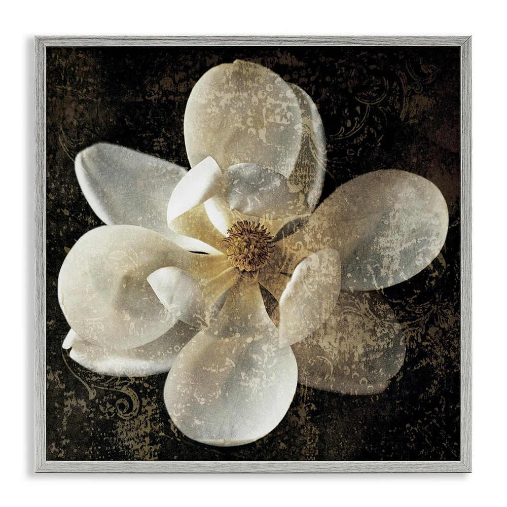 Rustic Magnolia Framed Giclee Art Print by John Seba - Vintage Floral Decor