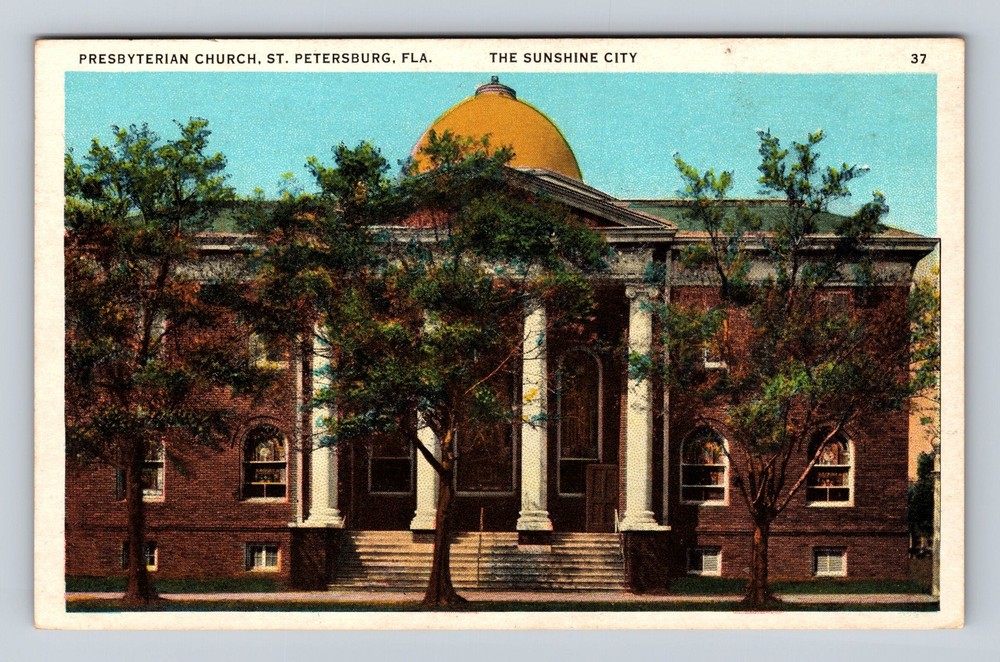 St Petersburg FL-Florida Presbyterian Church Vintage Postcard