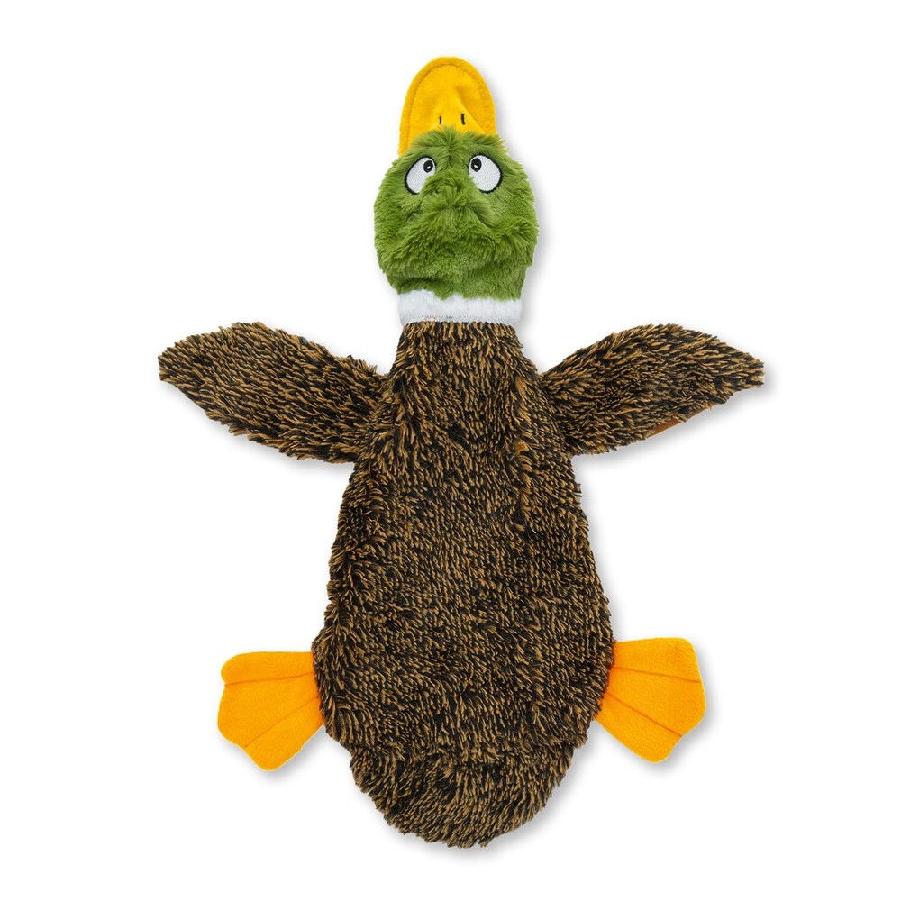 2-in-1 Stuffless Squeaky Dog Toys with Soft, Durable Fabric for Small, Medium, a