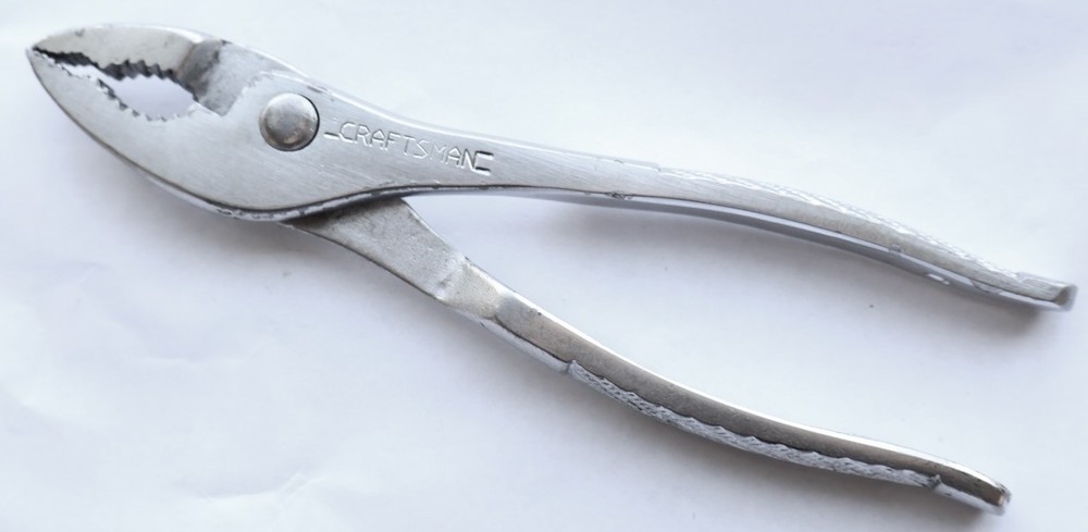 7” Craftsman “C” Slip Joint Pliers / Vintage Mechanic Hand Tool / Mt Top Tools