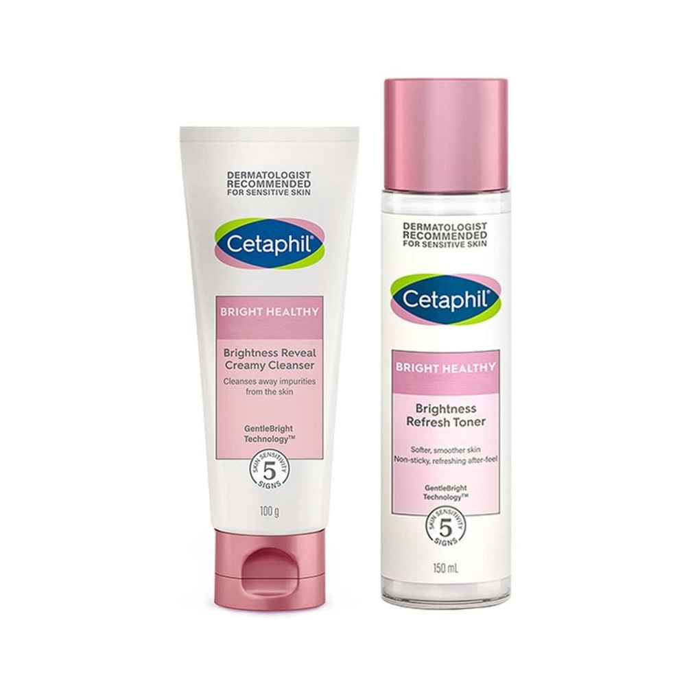 Cetaphil Bright Healthy Cleanser 100gm with Refresh Toner 150ml Combo