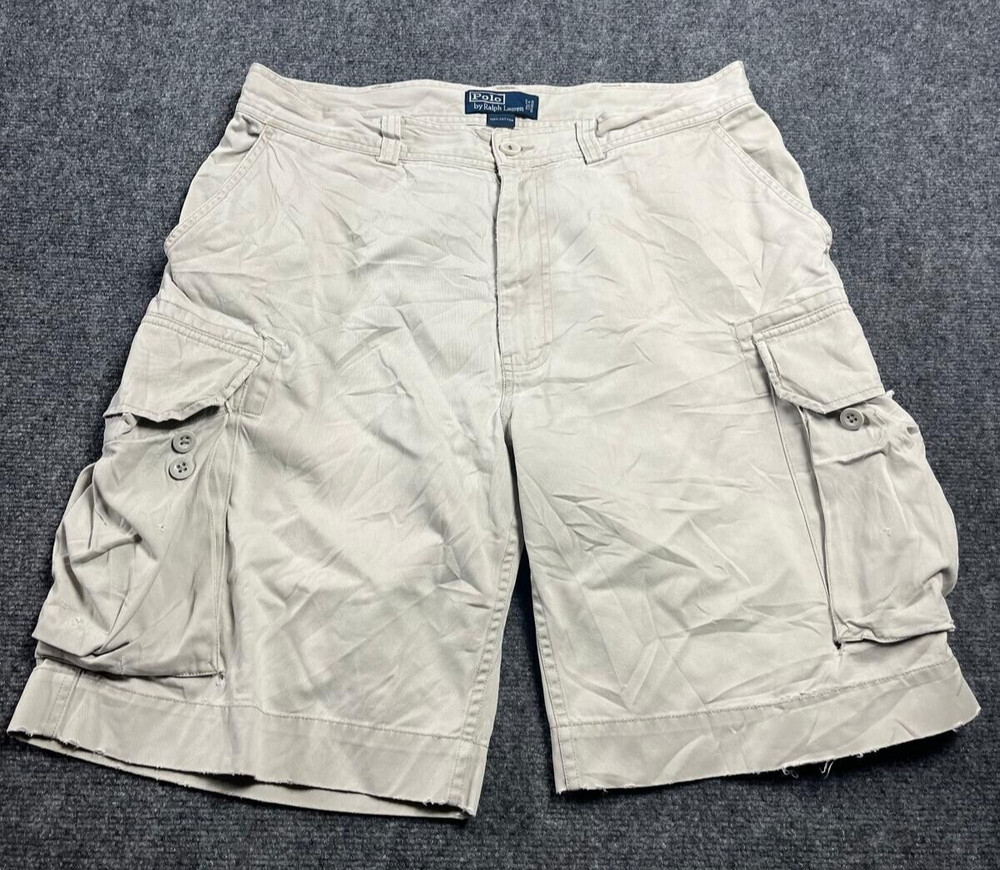 Polo Ralph Lauren Men’s Cargo Shorts Beige Outdoors Hiking Size 35