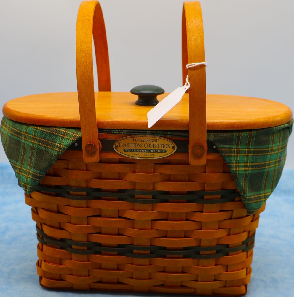 Longaberger 1997 Traditions Fellowship Basket Lid Liner Protector Card