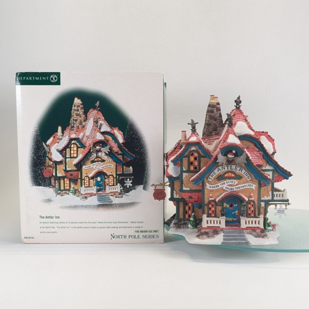 Dept 56 North Pole Series Vtg The Antler Inn 56744 Retired Brand New In Box
